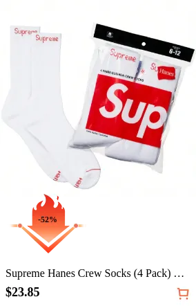 Supreme Hanes Crew Socks (4 Pack)...