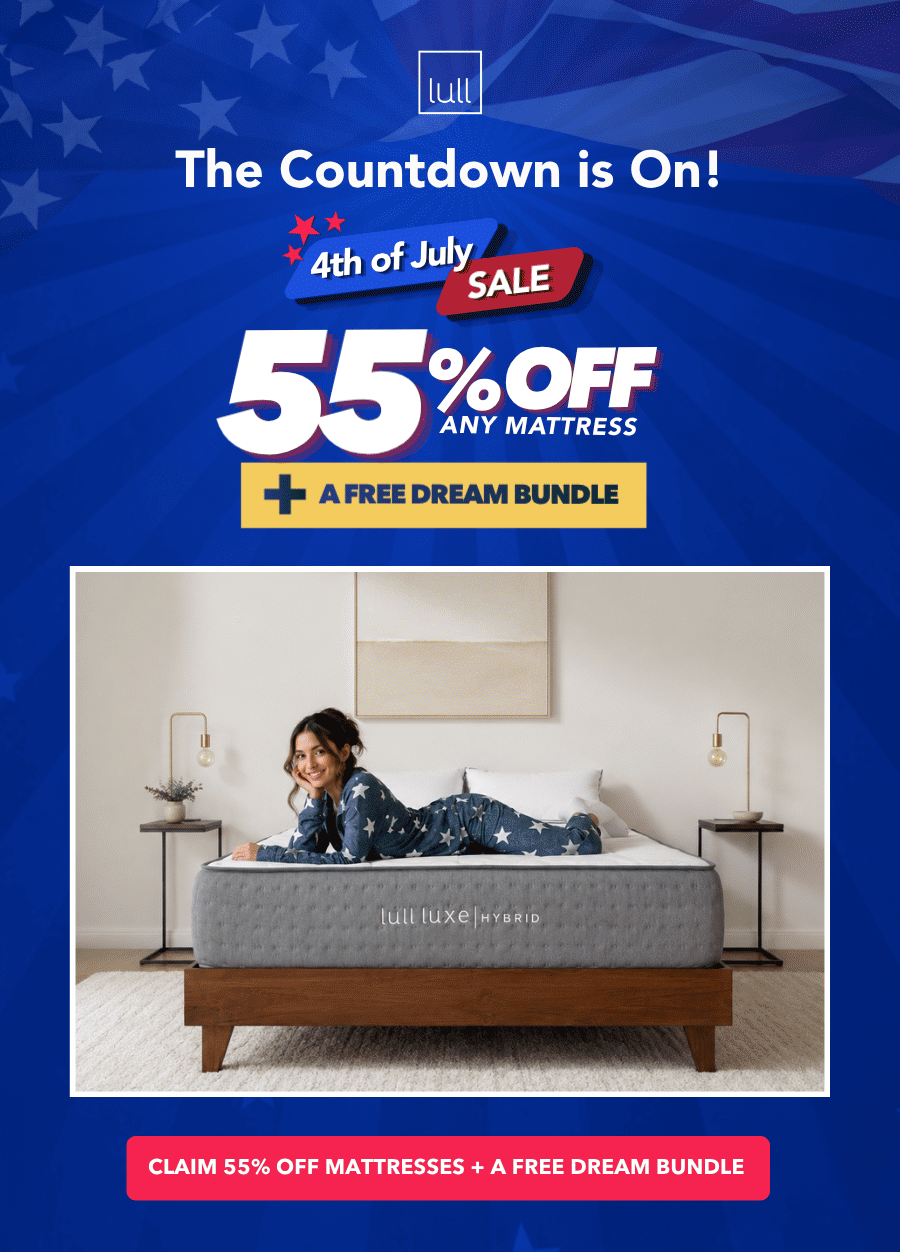 The Countdown in ON! 55% OFF Any Mattress + a FREE Dream Bundle 