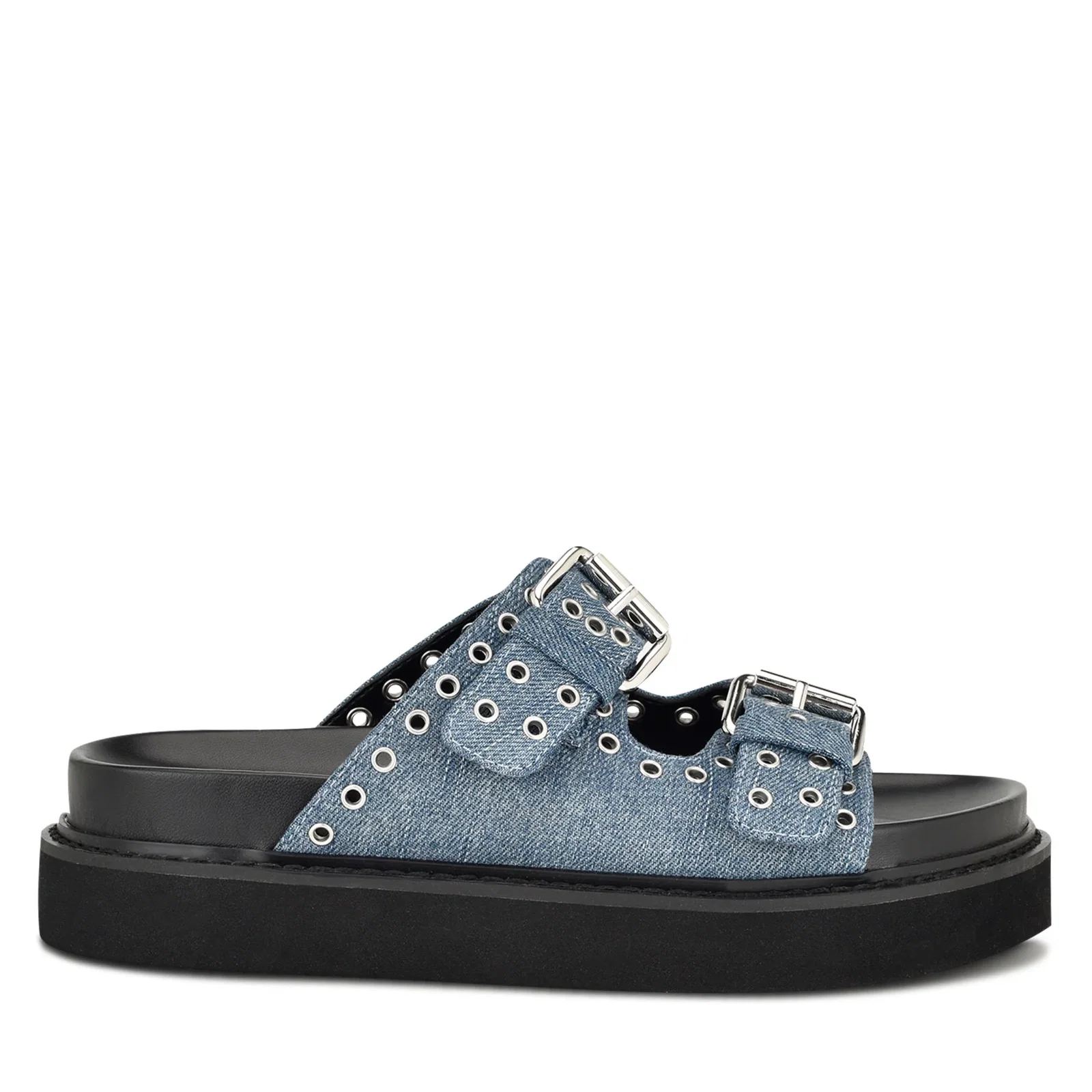 Image of Eleny Buckle Slide Sandals