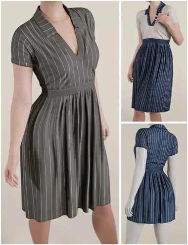 dForce Office Style Dress for Genesis 9