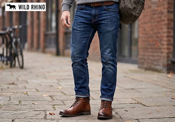 Wild Rhino Benson Mens Comfortable Leather Boots