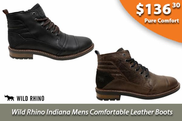 Wild Rhino Indiana Mens Comfortable Leather Boots