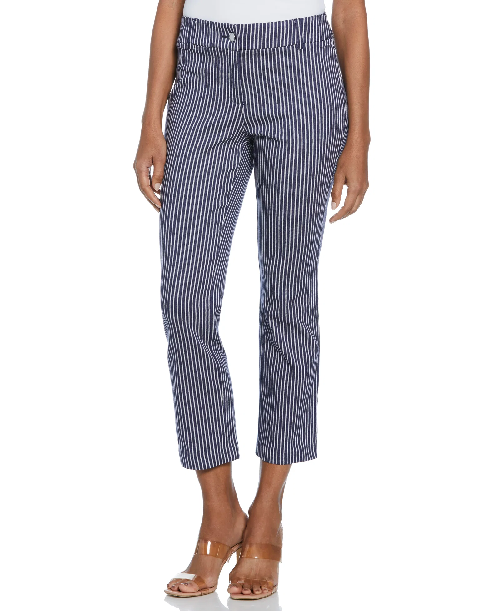 Image of Navy Stripe Back Yoke Pants