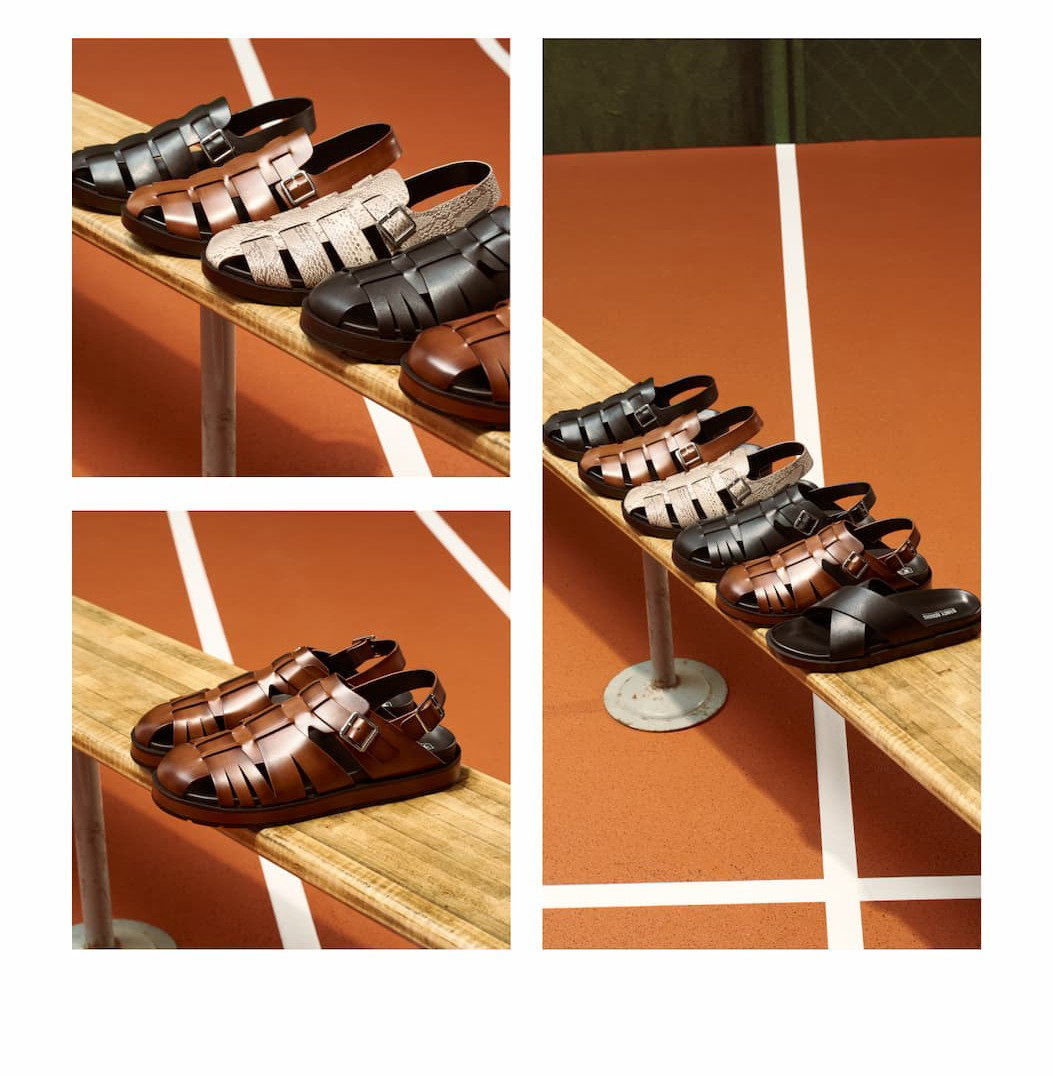 Our Montego sandals are perfect for your next day at the beach or evening. Display images to learn more.