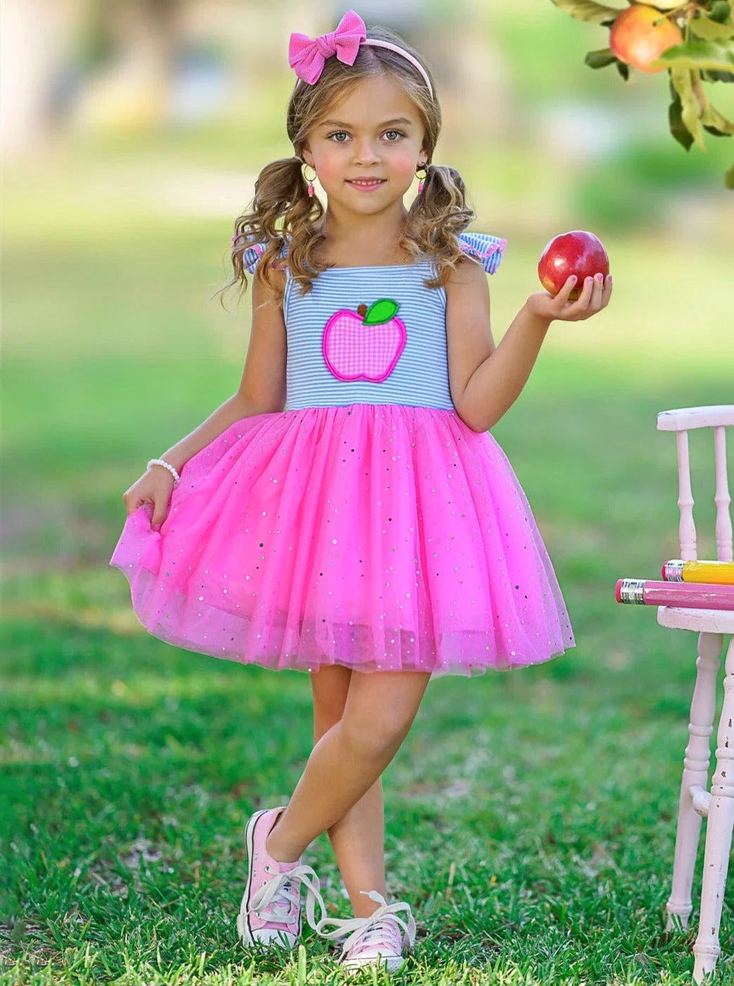 Image of Sweetest Apple Shimmer Tutu Dress