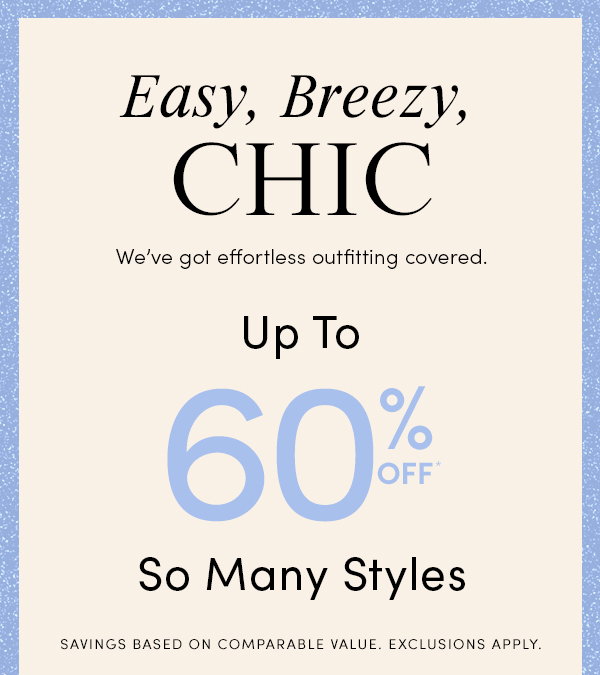 Up to 60% off