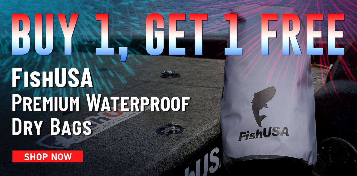 Buy 1, Get 1 Free FishUSA Premium Waterproof Dry Bags Shop Now