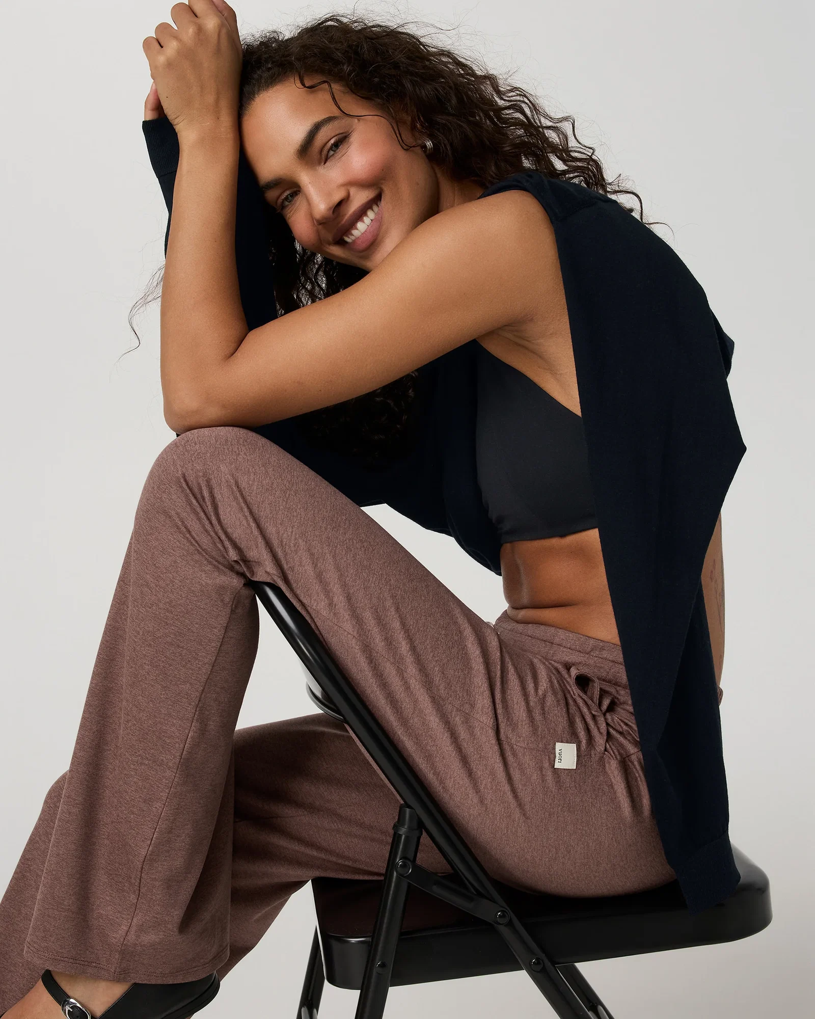 Image of Halo Essential Wideleg Pant | Sable Heather