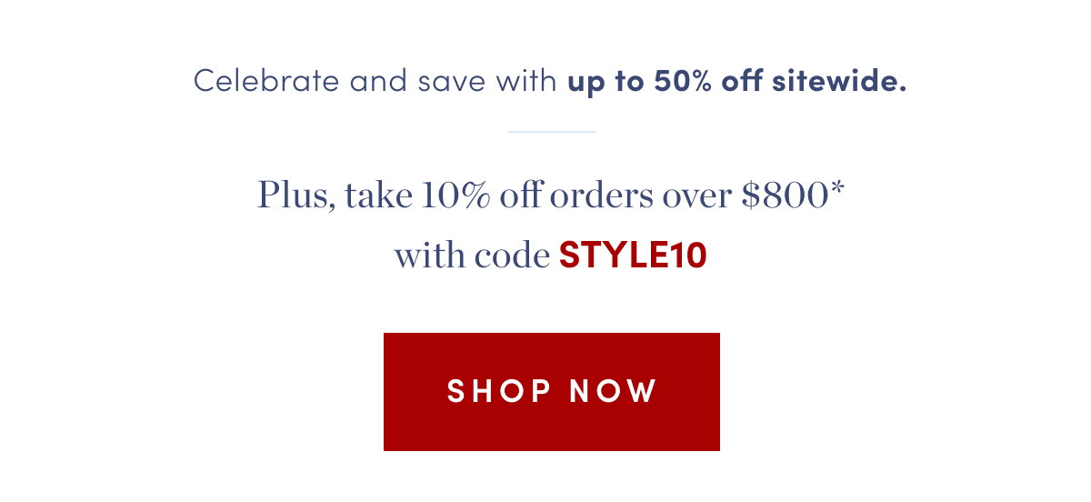 Up to 50% Off Sitewide