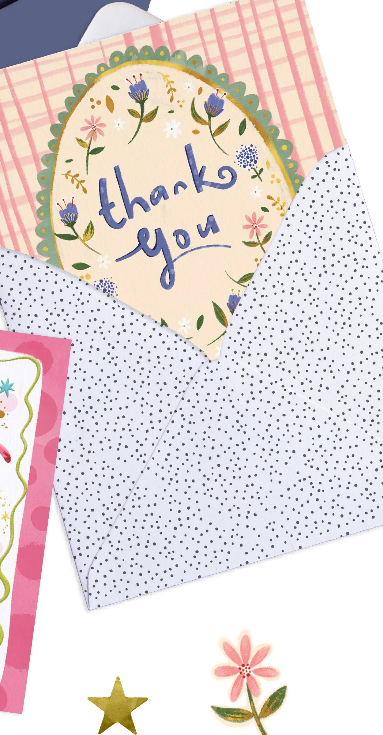 GINGHAM THANK YOU CARD