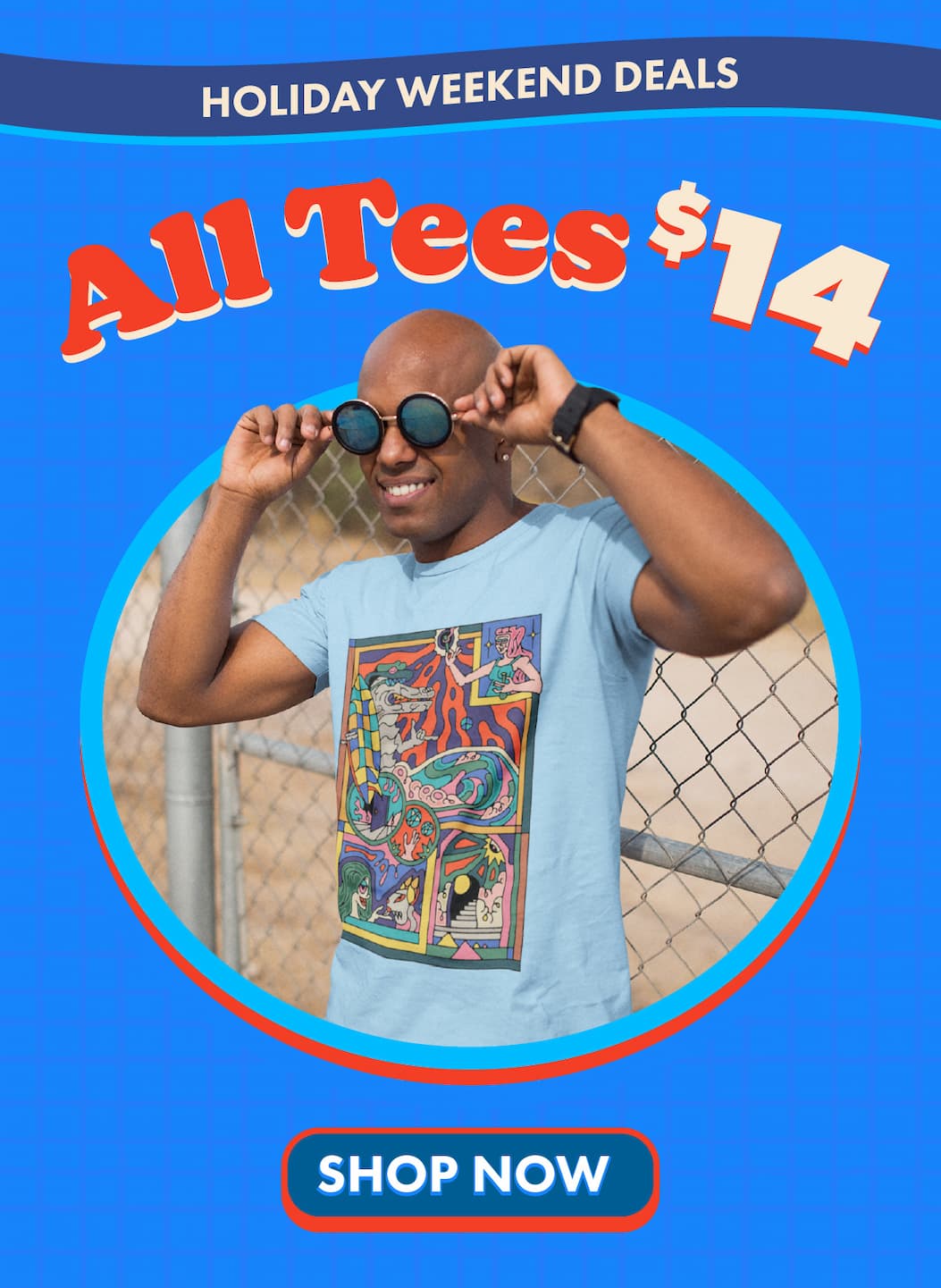 All tees $14