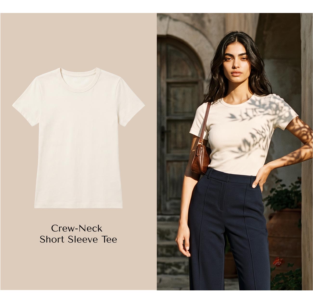 Crew-Neck Short Sleeve Tee