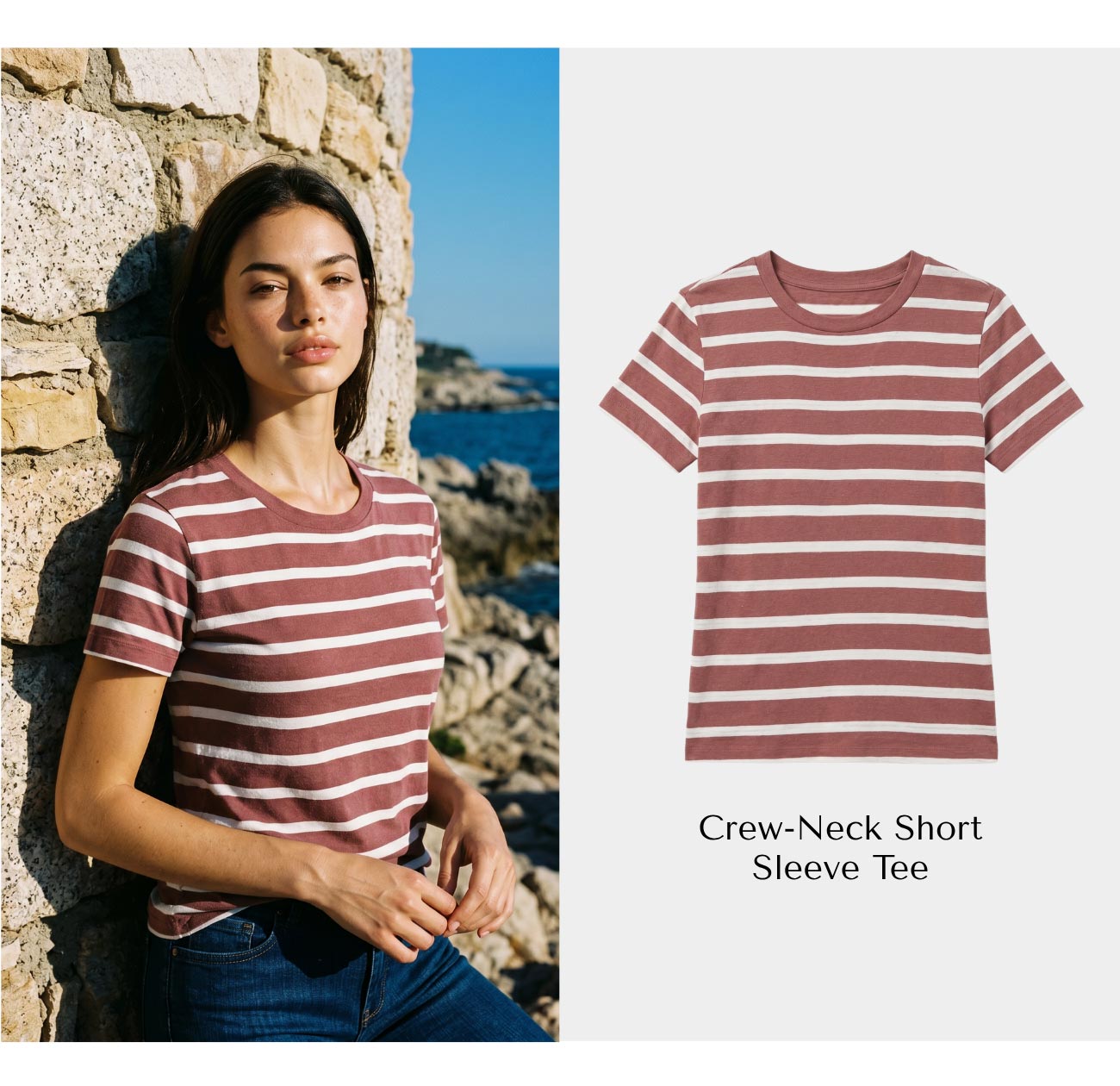 Crew-Neck Short Sleeve Tee