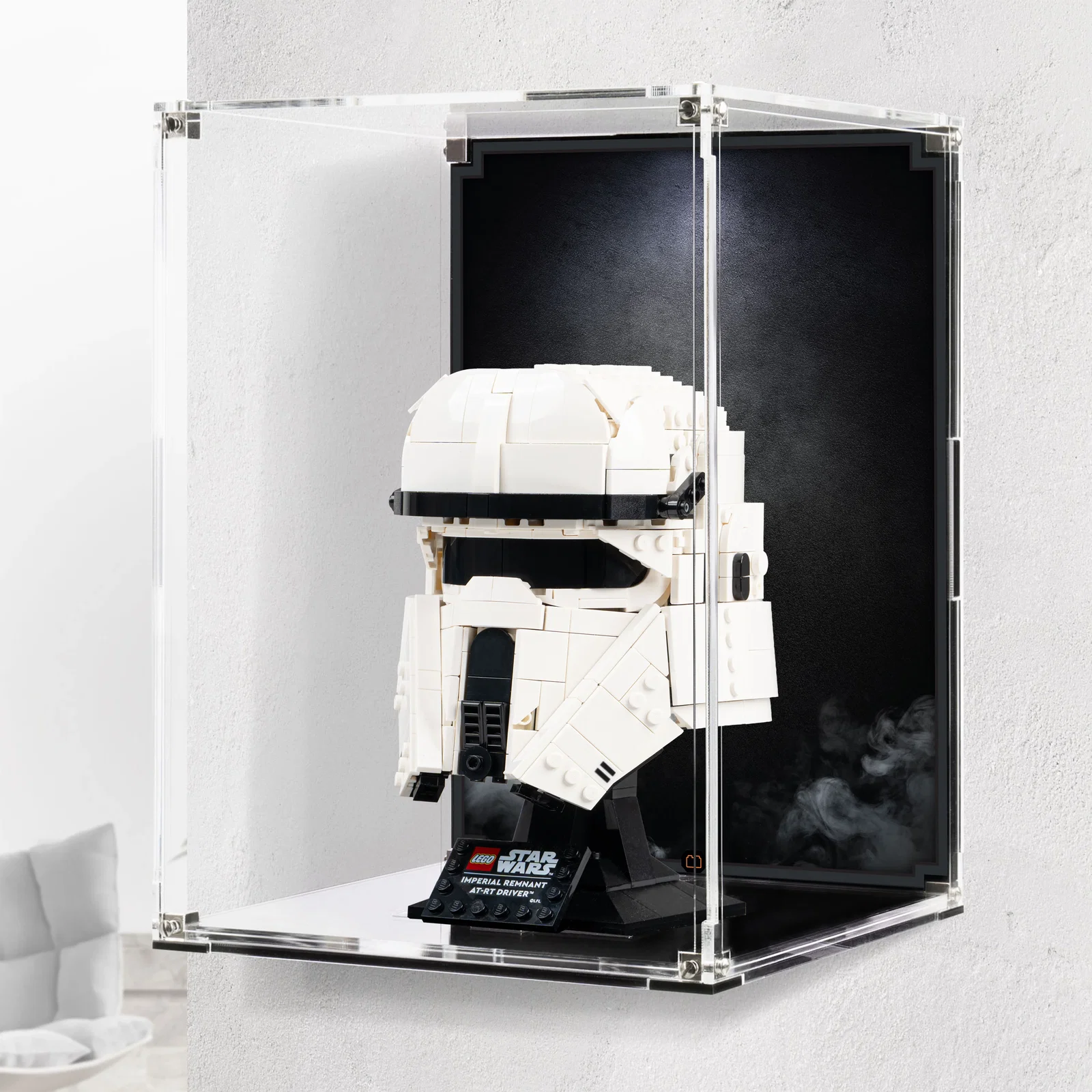 Image of Wall Mounted Display Case for LEGO® Star Wars™ Imperial Remnant AT-RT Driver™ Helmet (75458)