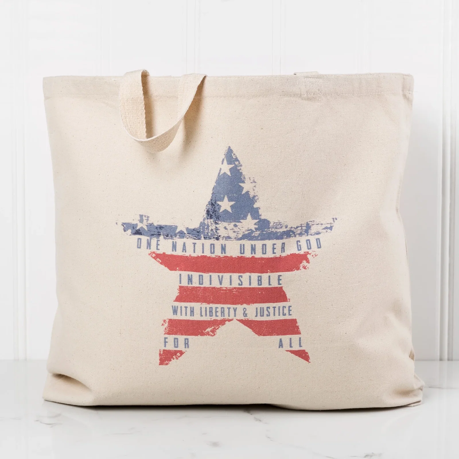 One Nation Under God Canvas Tote