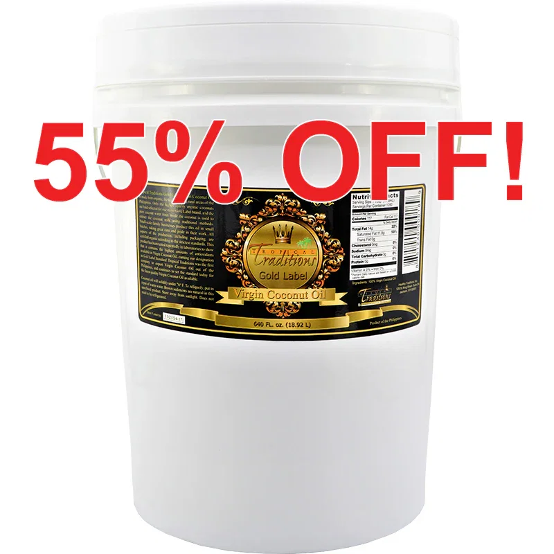 Image of Virgin Coconut Oil - Gold Label - 5 Gallons (limit of 1)