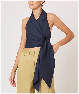Rosie Assoulin Wrapped Up Halter Top