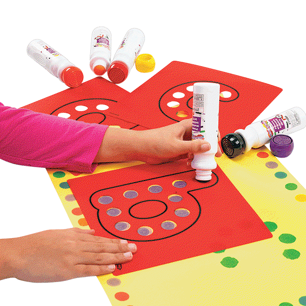 Colorations® Dabber Dot Stencil Set Lower Case Alphabet, Set of 26