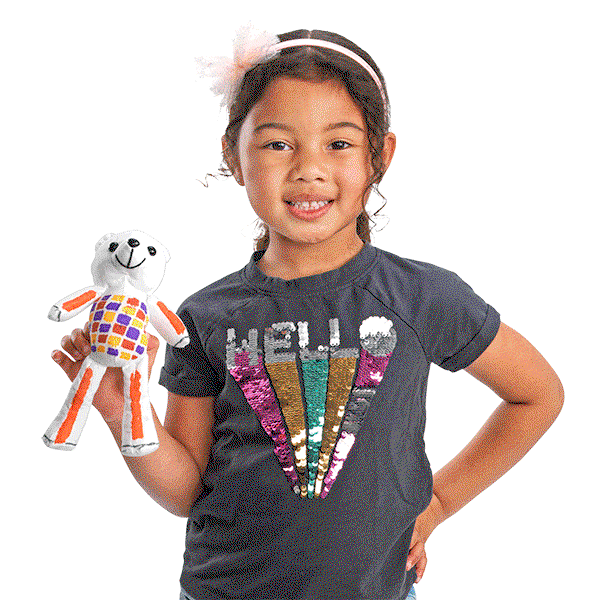 Colorations® Decorate Your Own Bears Set, 6 Bears & 24  Markers