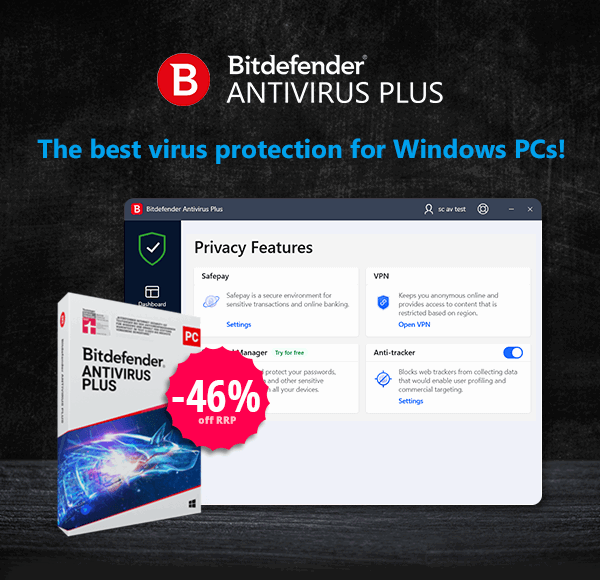 Bitdefender Antivirus Plus | The best virus protection for Windows PCs!