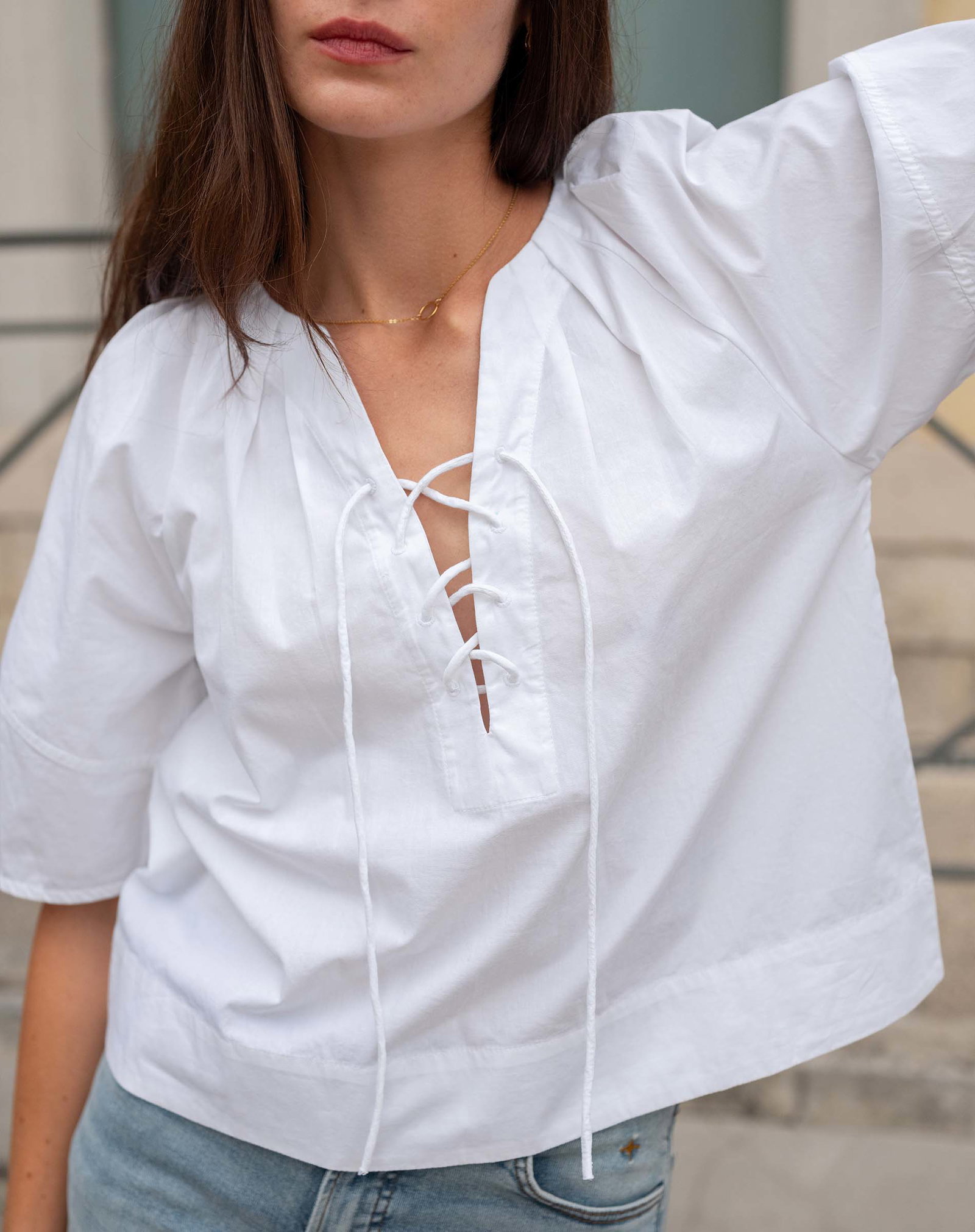Image of Lacy Tie Top