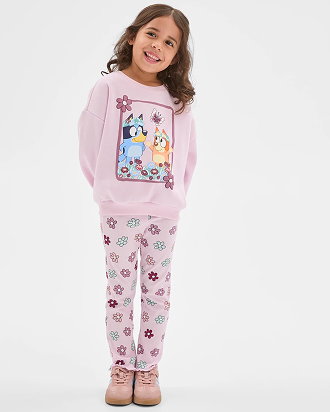 Bluey Australian Cotton blend fleece top & flare pants set