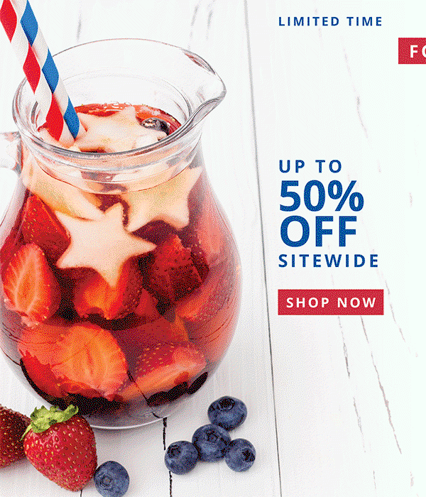 Fourth of July Sale - Celebrate with savings on clean, filtered water - Up To 50% Off Sitewide - Limited Time