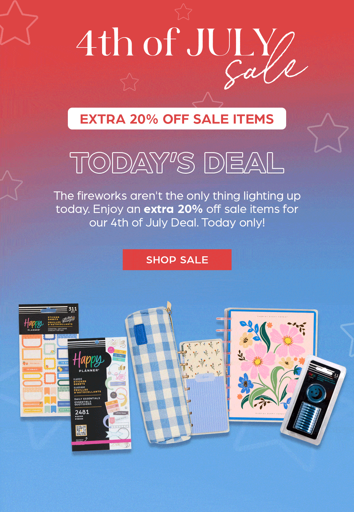 4th of July Sale - Today's Deal: Extra 20% OFF Sale Items