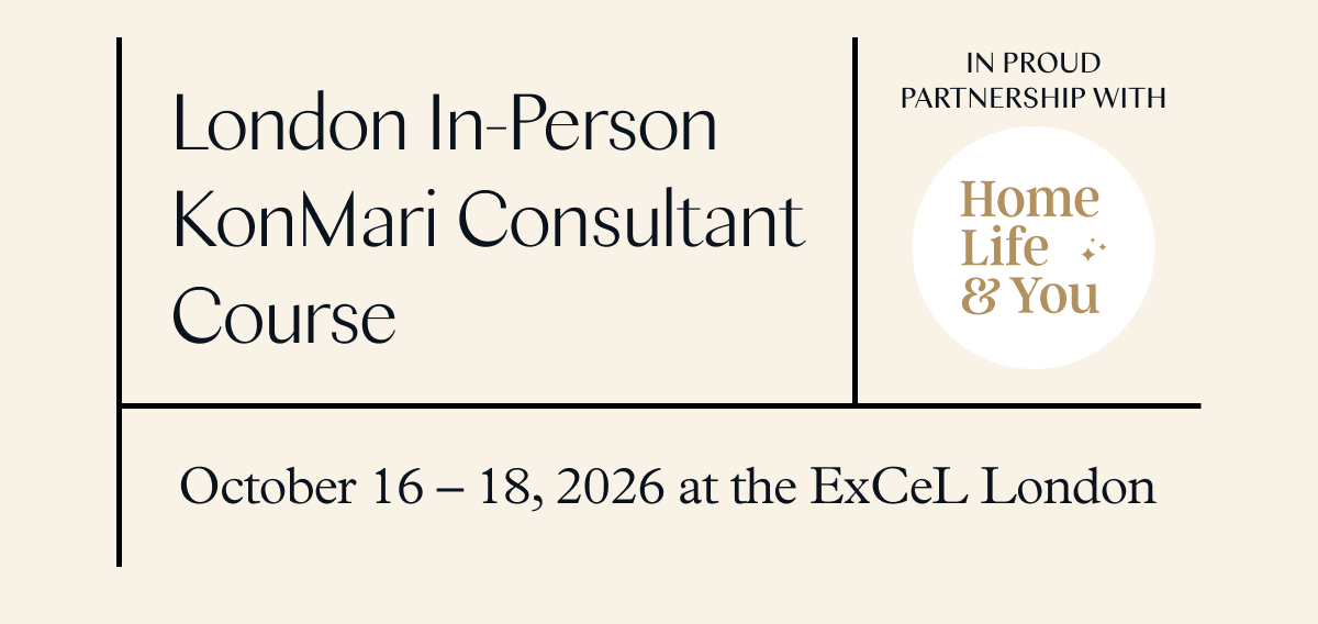 London In-Person KonMari Consultant Course (October 16-18, 2026 at the ExCeL London)