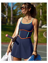 ColorSoft™ Crisscross Back Active Skirt Dress （with Built-In Shorts）