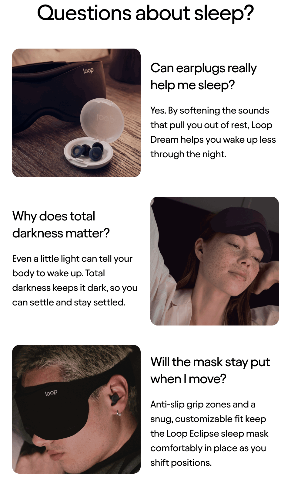 Questions about sleep?