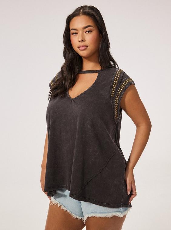 Fest Embellished Cutout Tank