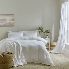 Cotton Muslin Duvet Cover and Pillowcase Set