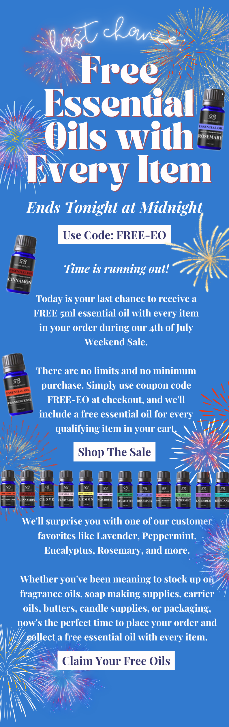 Get a Free Essential Oil with Every Item You Buy