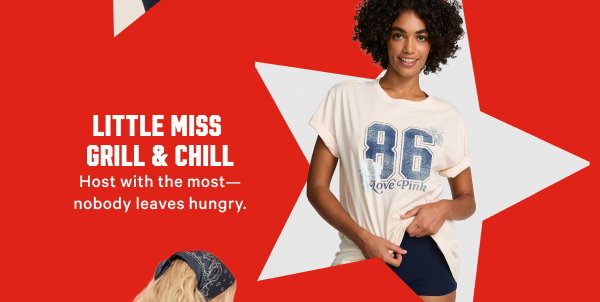 Who Are You on July 4th? Poolside, hosting, or heading home early? Either way, we’ve got an outfit to make sure your long-weekend look matches your holiday plans. Find Your Vibe > [blue in-image copy] The Party Starter 