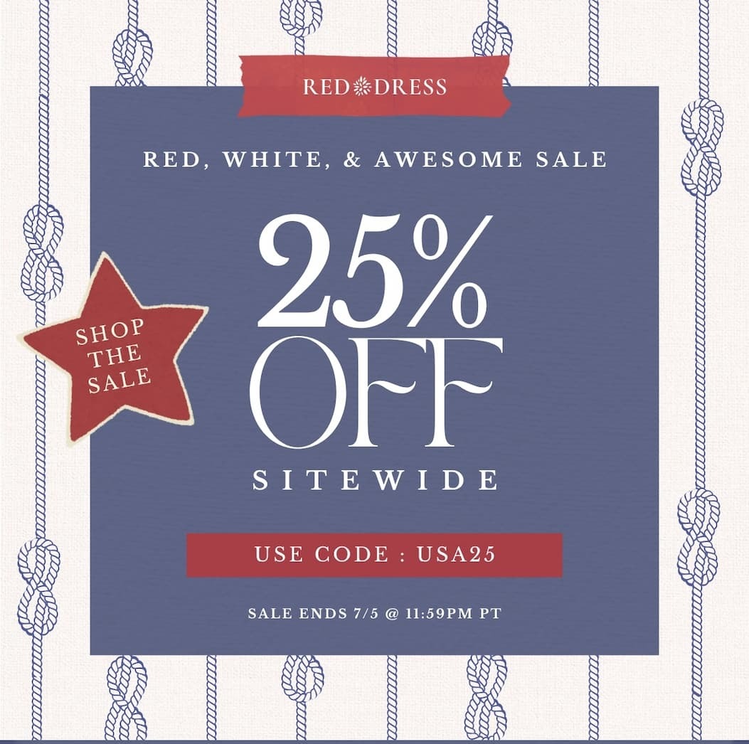 25% OFF sitewide with code: USA25.