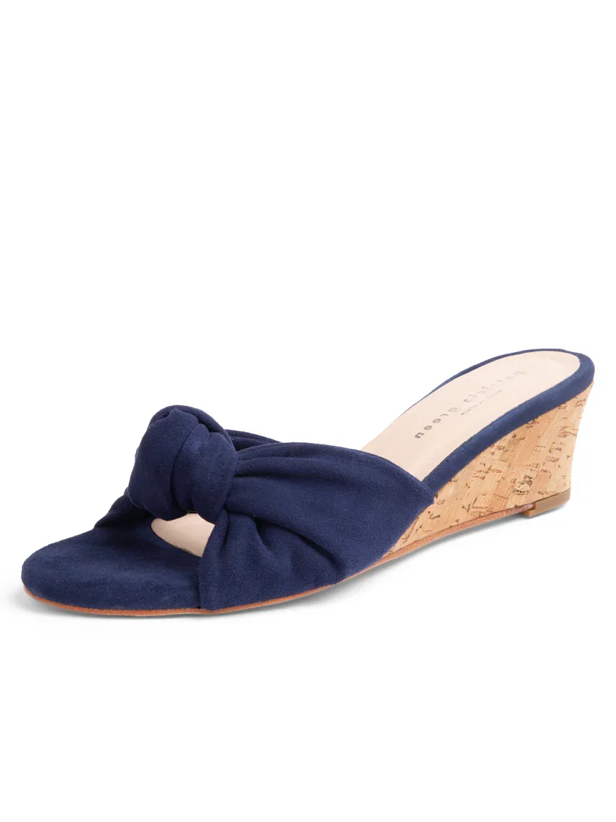 Image of Savannah Knotted Bow Cork Wedge