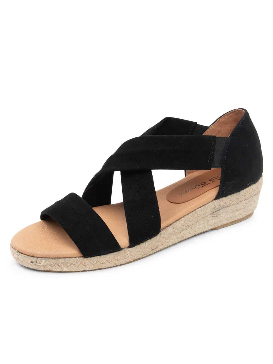 Image of Eliza Criss-Cross Elastic Espadrille Sandal