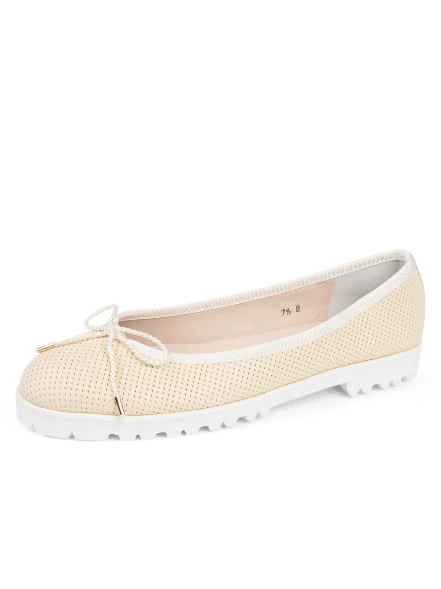 Image of Bravo Lug Sole Ballet in Perforated Leather