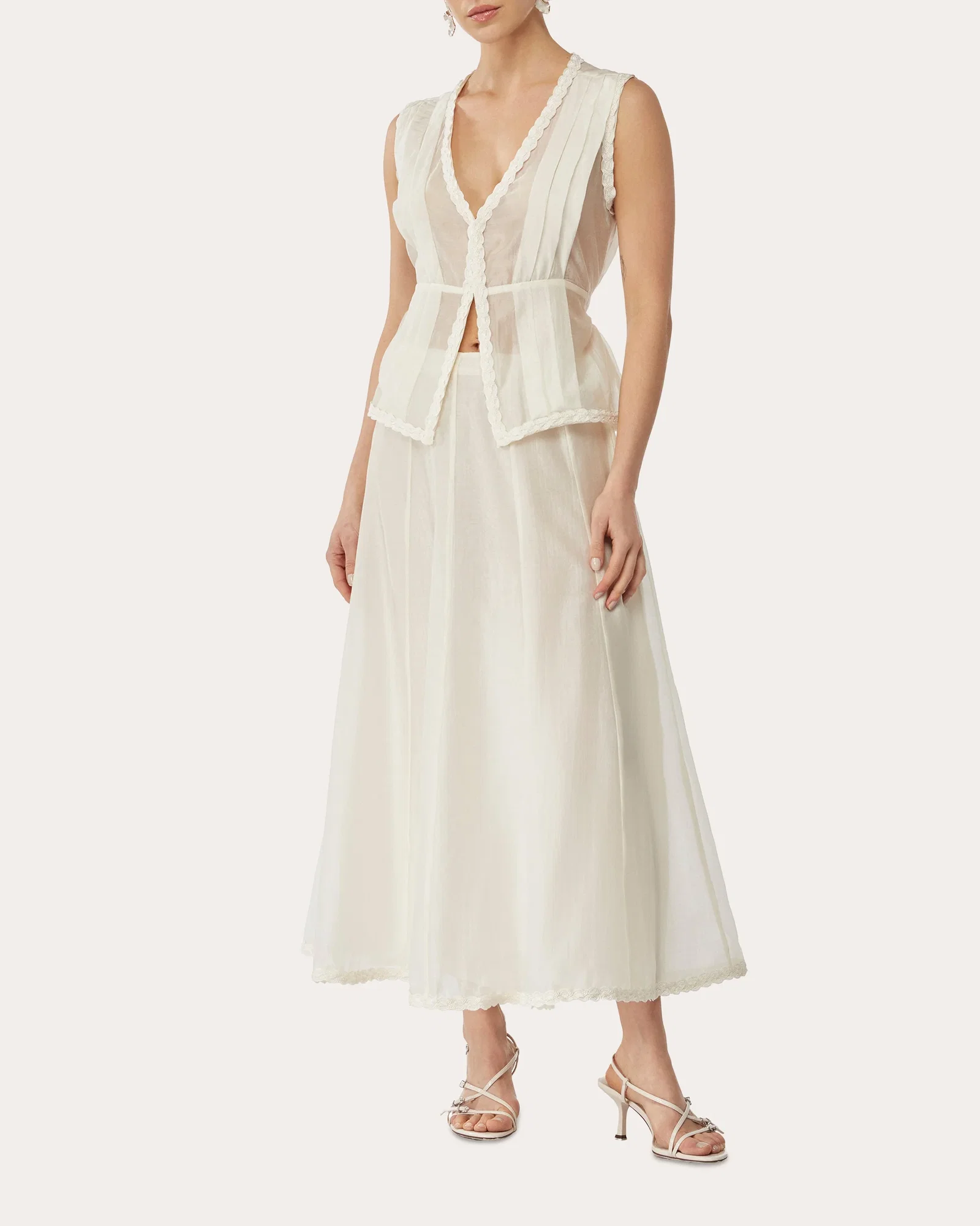 Zaphyr Cotton A-Line Midi Skirt