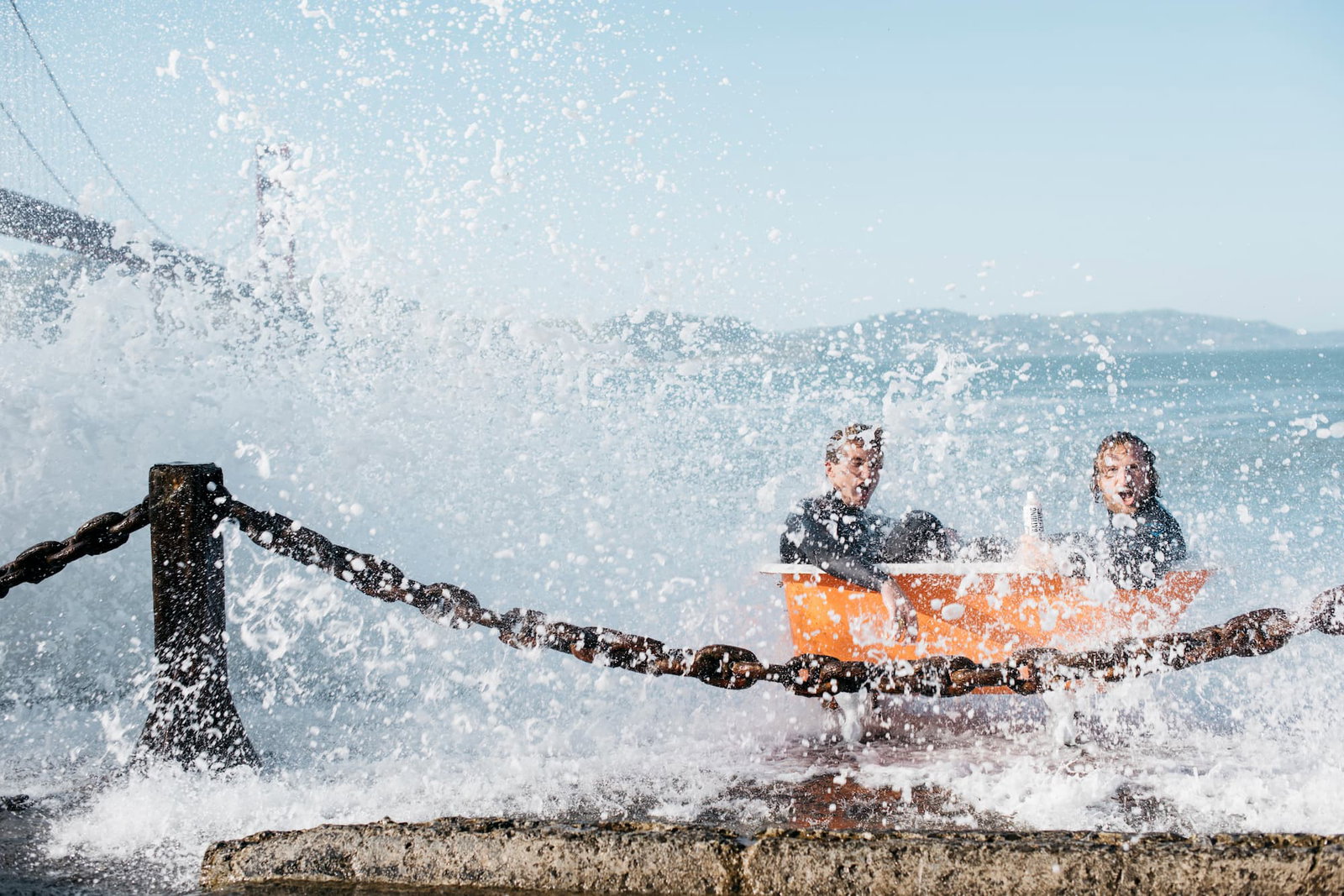 Bathing Culture under the golden gate bridge SF