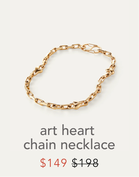 art heart chain necklace