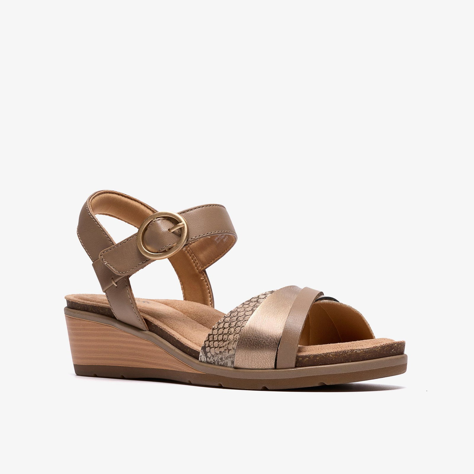 Shop Kacha Twist Taupe Combination Leather