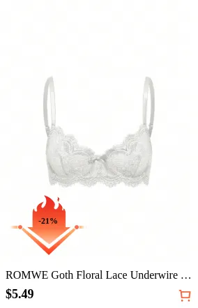 ROMWE Goth Floral Lace Underwire...