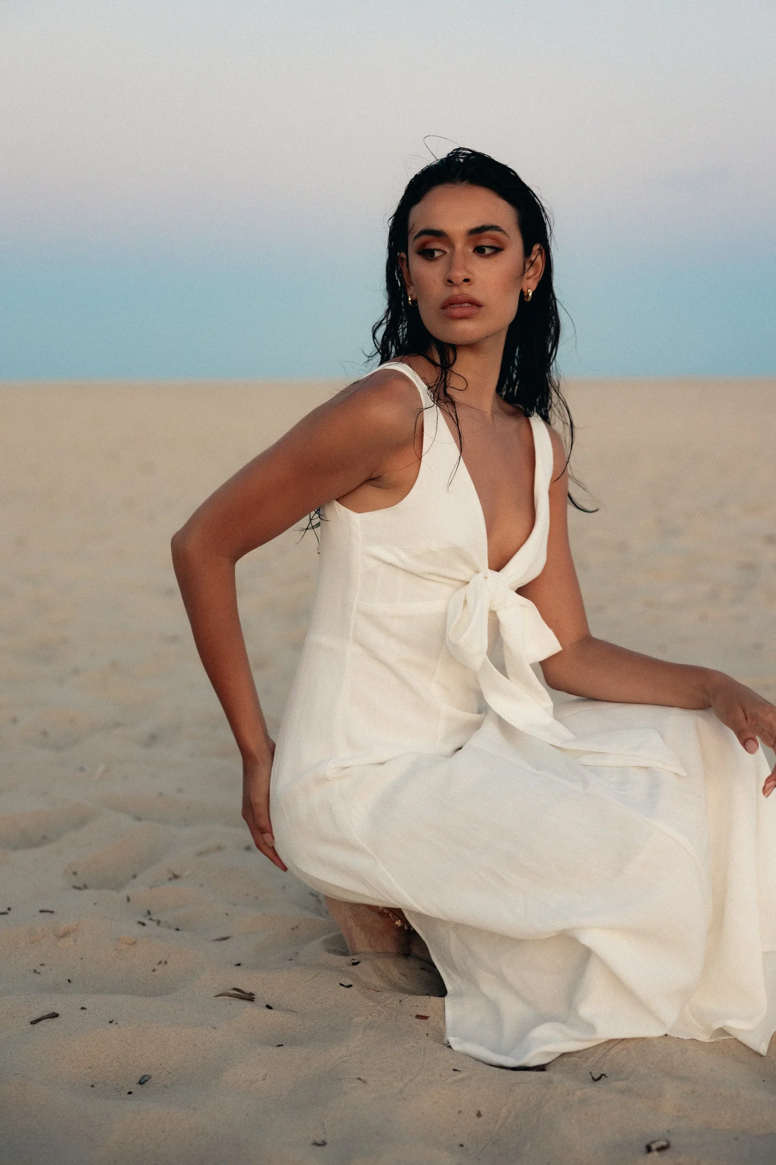 Image of Archer Midi Dress - White