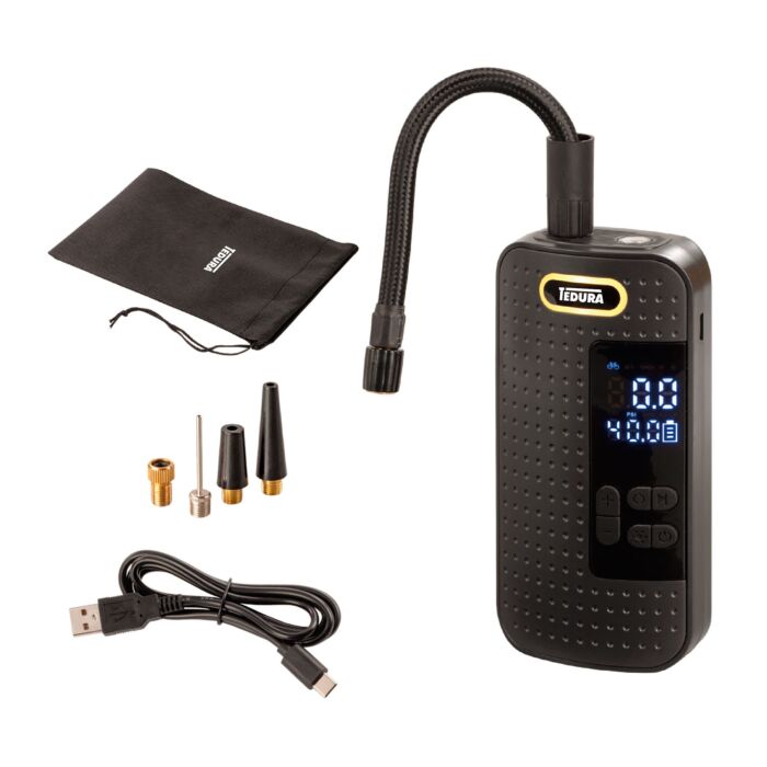Akku-Luftpumpe, kompakt mit LCD-Display und 5 Modi