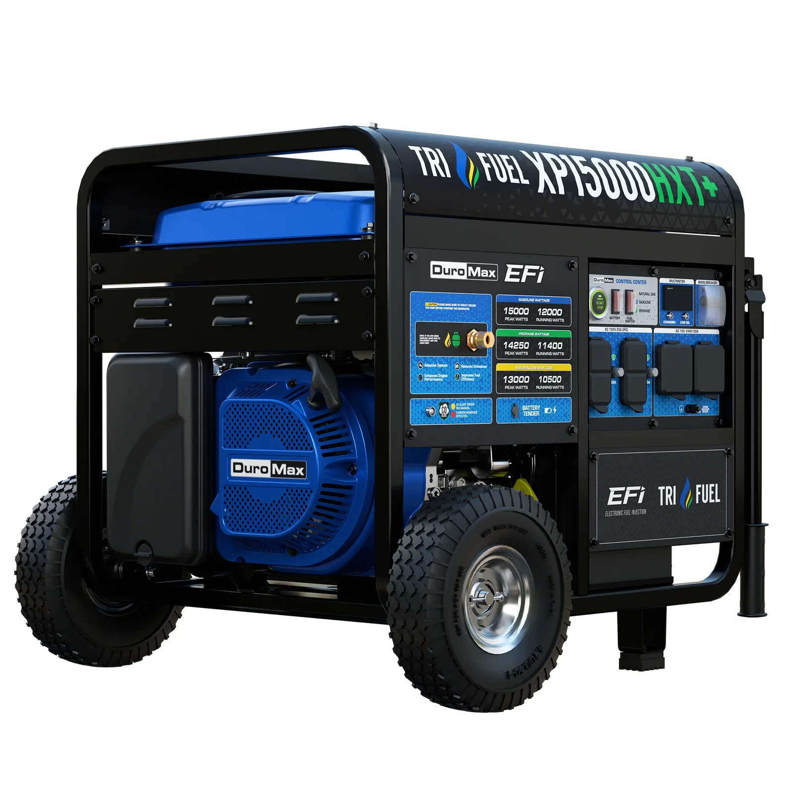 Image of DuroMax XP15000HXT+ 15,000 Watt Electric Start Tri Fuel EFI Portable Generator