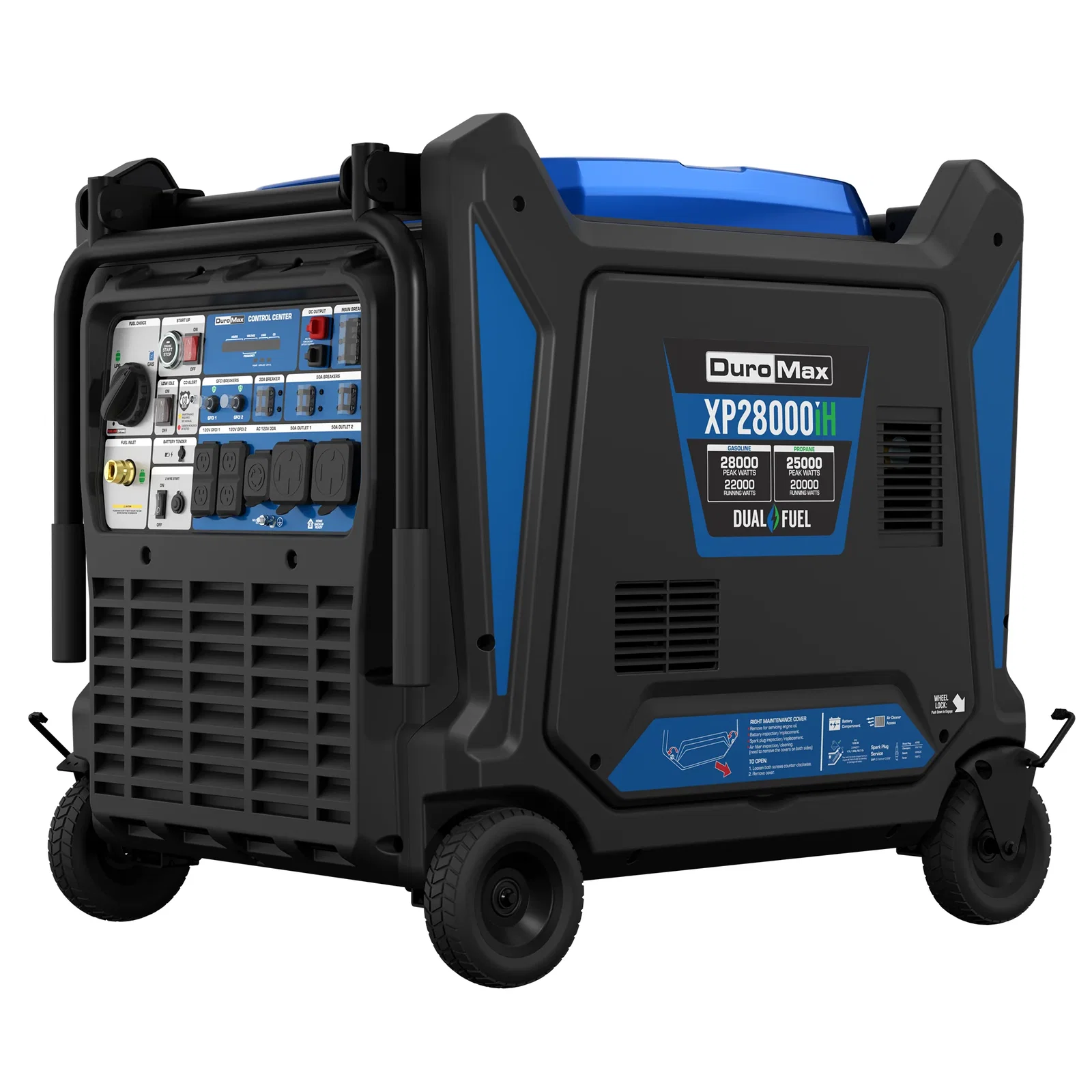 Image of DuroMax XP28000iH 28,000 Watt Dual Fuel Portable Inverter Generator w/ CO Alert