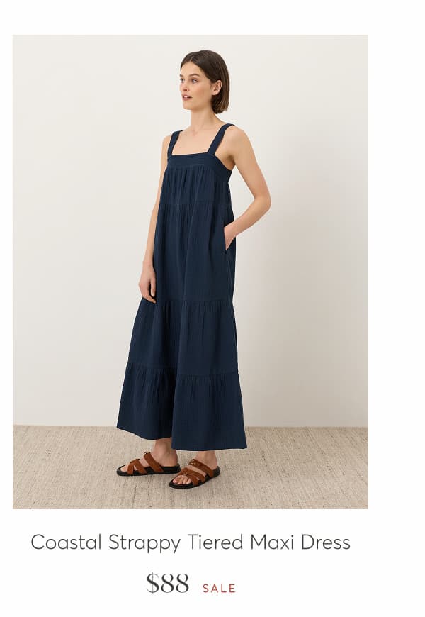 Coastal Snappy Tiered Maxi Dress
