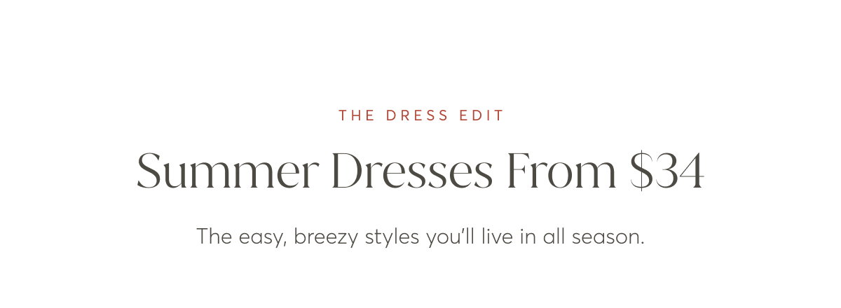 The Dress Edit | Summer Dresses from $34